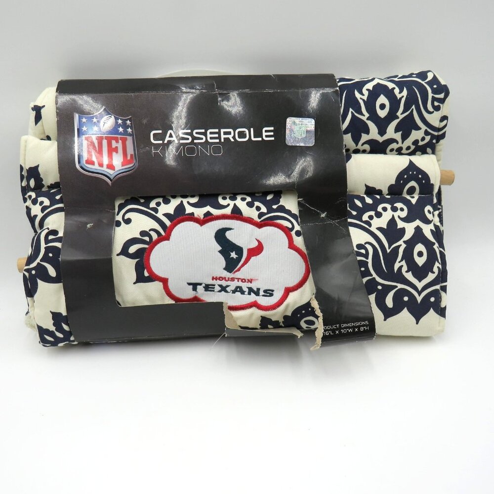 Houston Texans Casserole Kimono Wrap Carrier NFL Football Dish Tote‎ 16x10x8